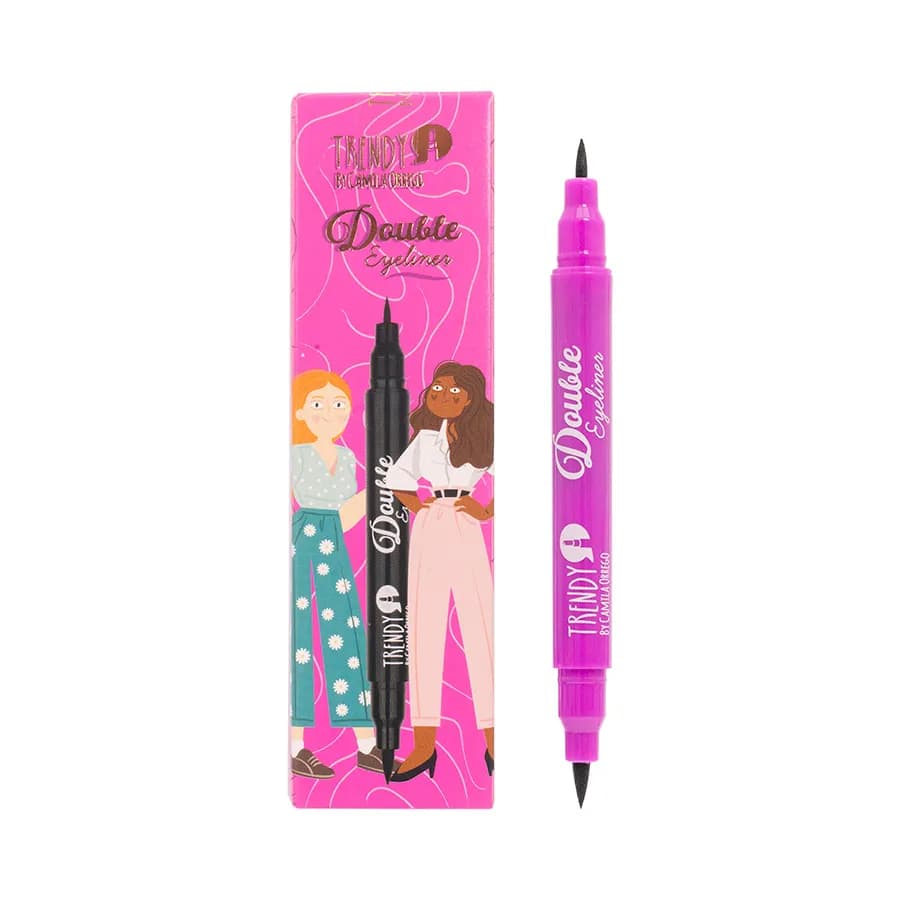 Delineador En Plumón Doble Trendy